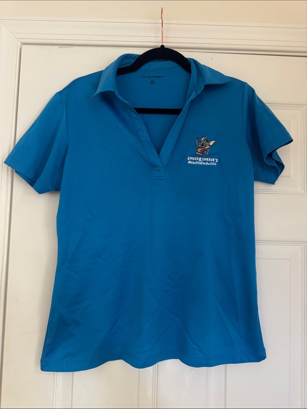 Women's Blue Polo Top